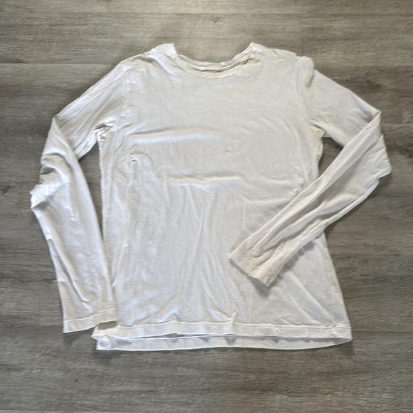 Organic by John Patrick long sleeve shirttail white Sz S - Picture 7 of 7